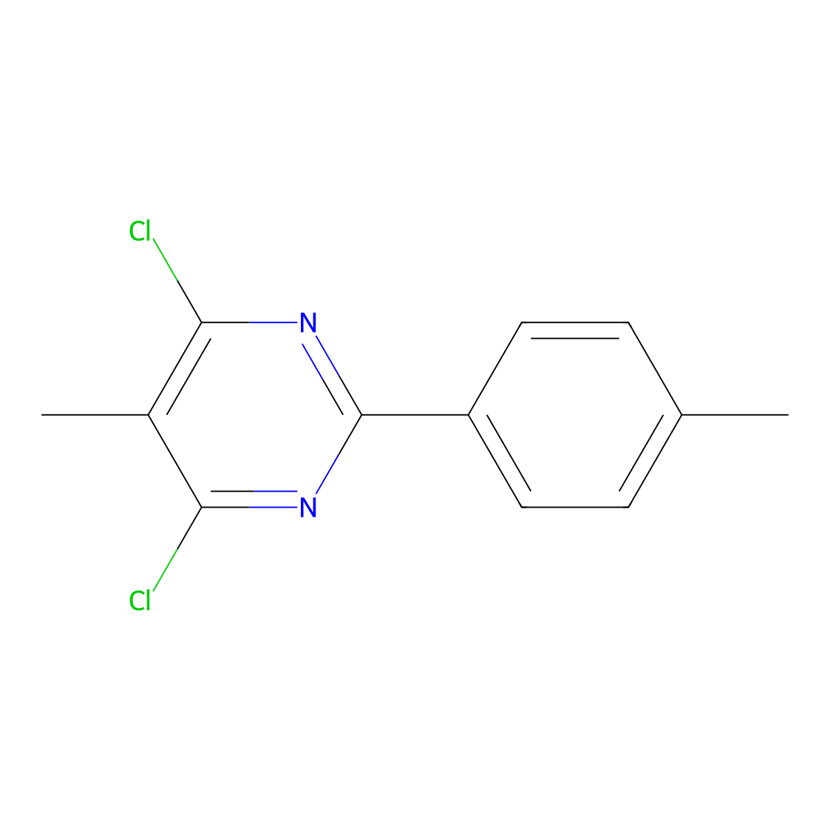 4,6-Dichloro-5-methyl-2-(4-methylphenyl)pyrimidine molecular structure, CAS 83216-81-3