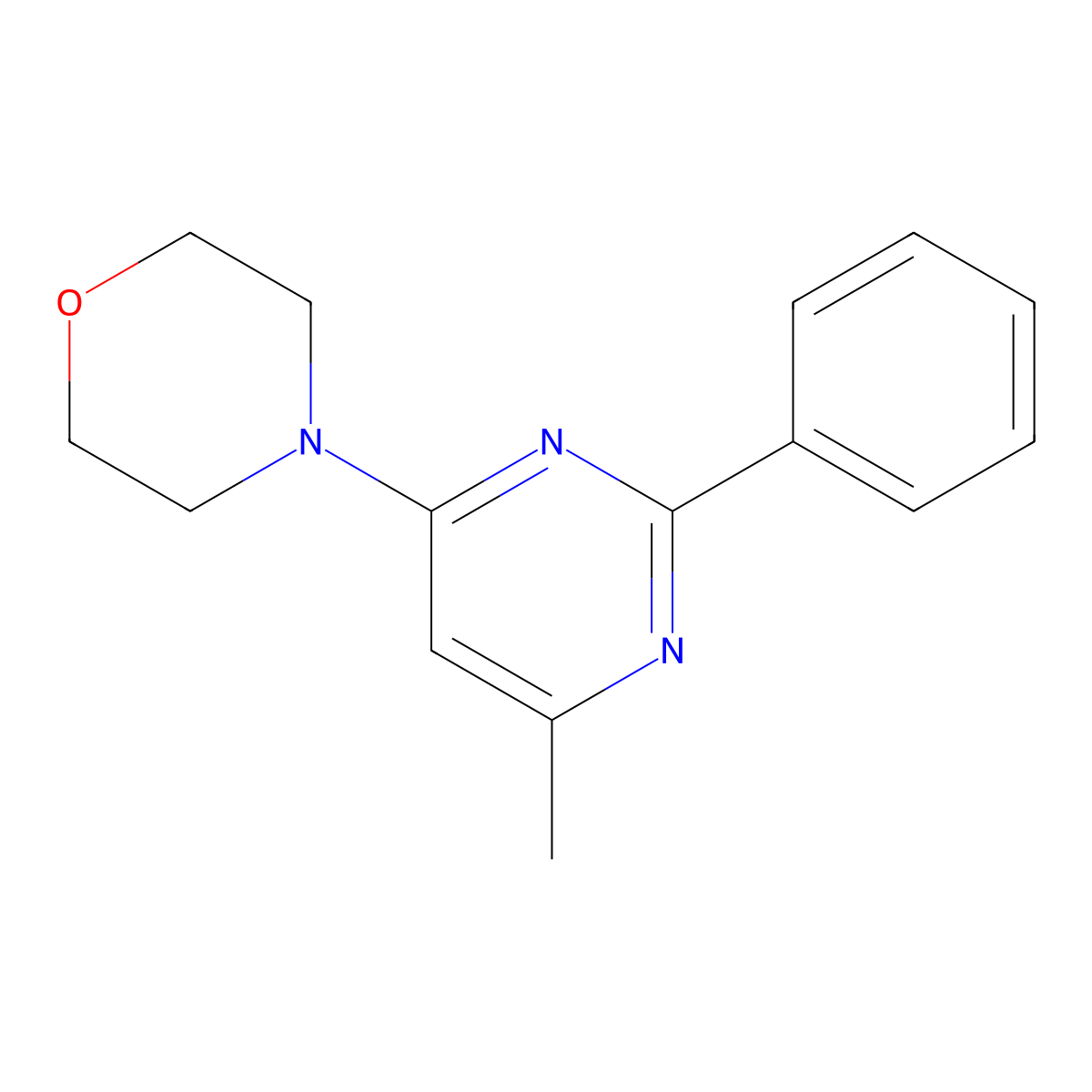 4-(6-Methyl-2-phenylpyrimidin-4-yl)morpholine molecular structure, CAS 83216-95-9