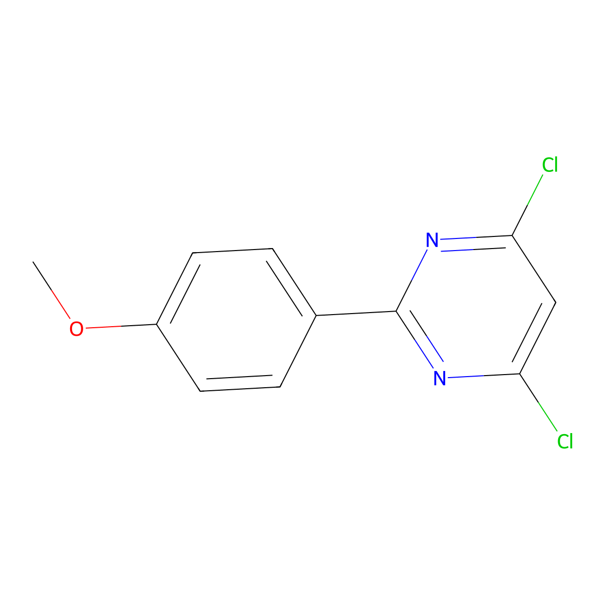 4,6-Dichloro-2-(4-methoxyphenyl)pyrimidine molecular structure, CAS 83217-08-7