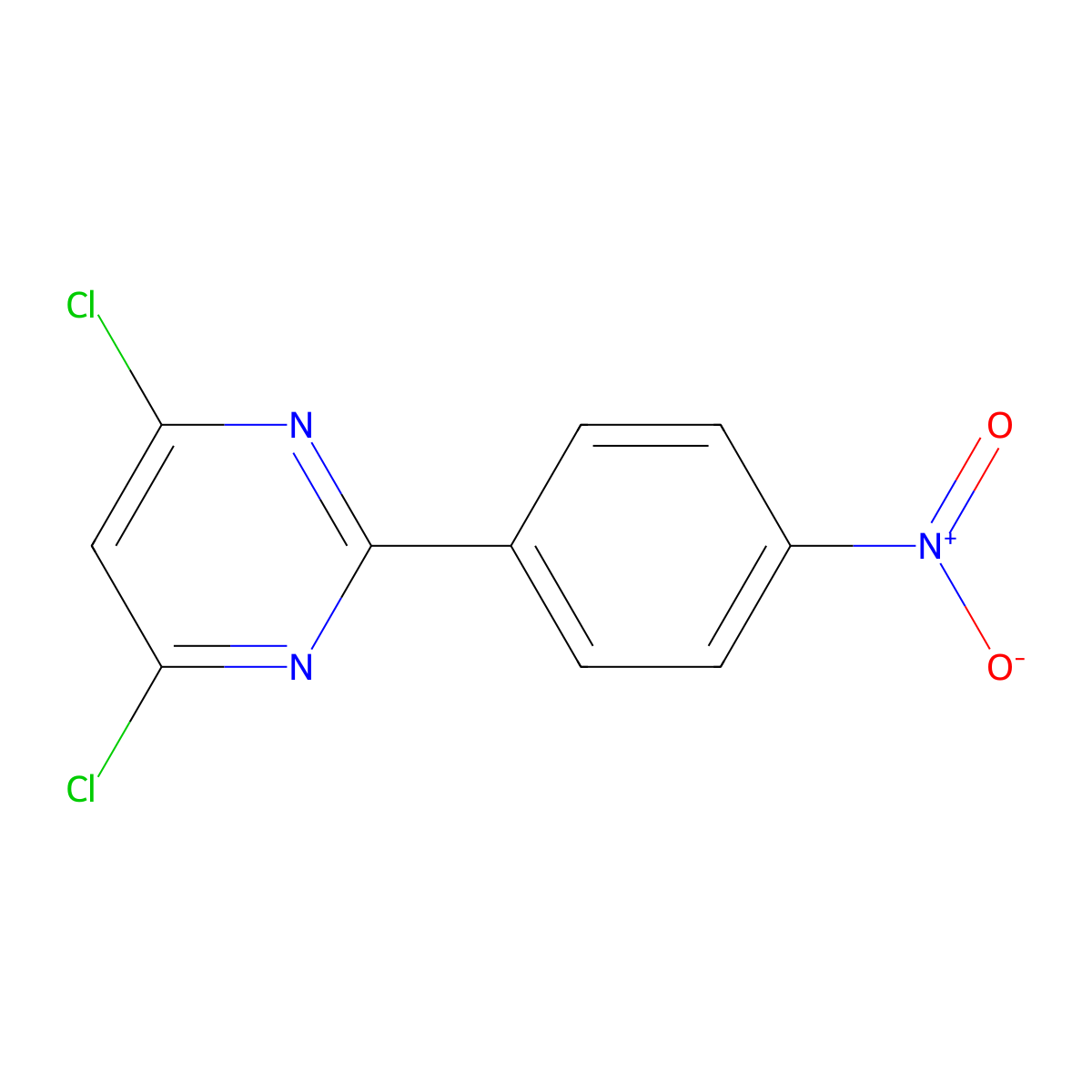 4,6-Dichloro-2-(4-nitrophenyl)pyrimidine molecular structure, CAS 83217-23-6
