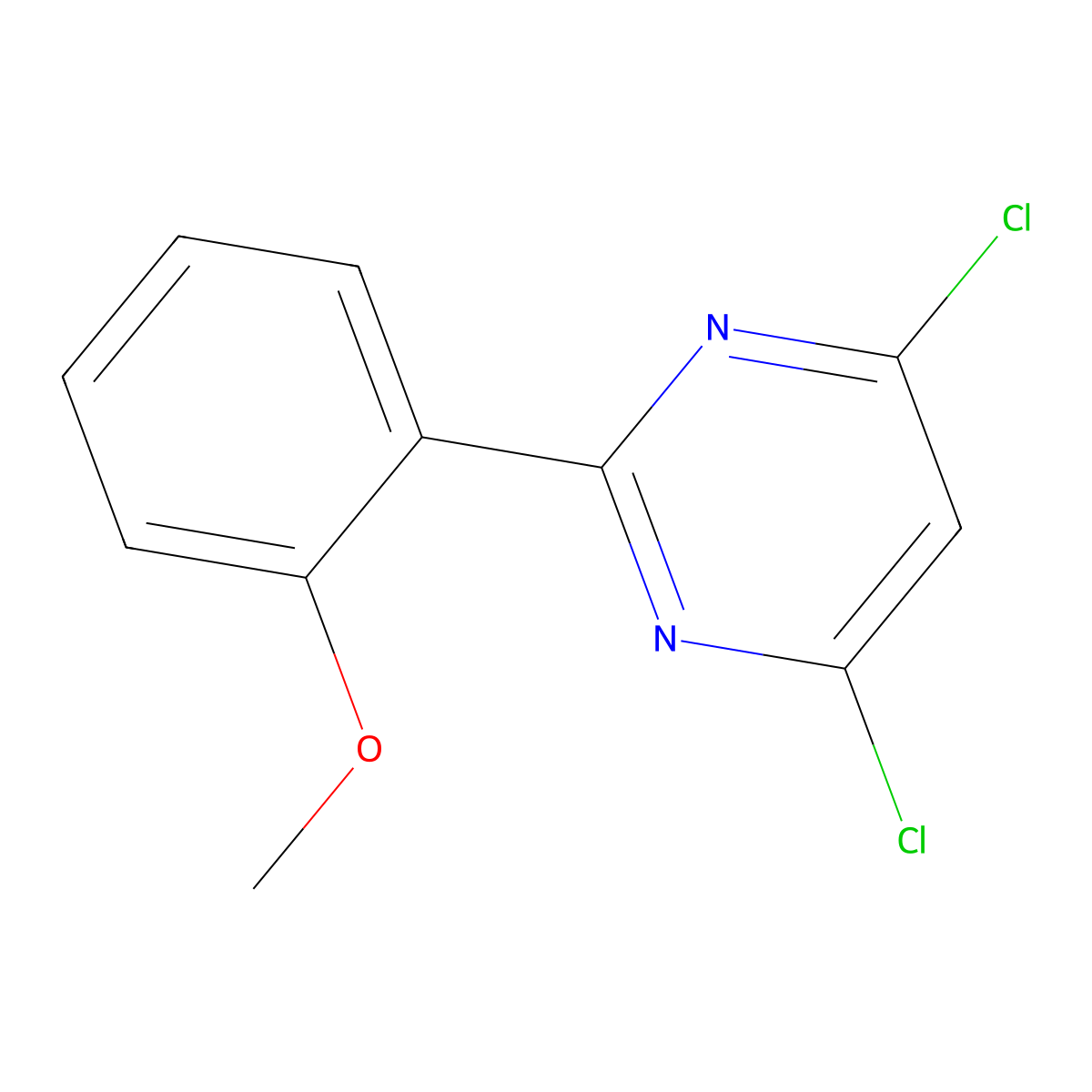 4,6-Dichloro-2-(2-methoxyphenyl)pyrimidine molecular structure, CAS 83217-29-2