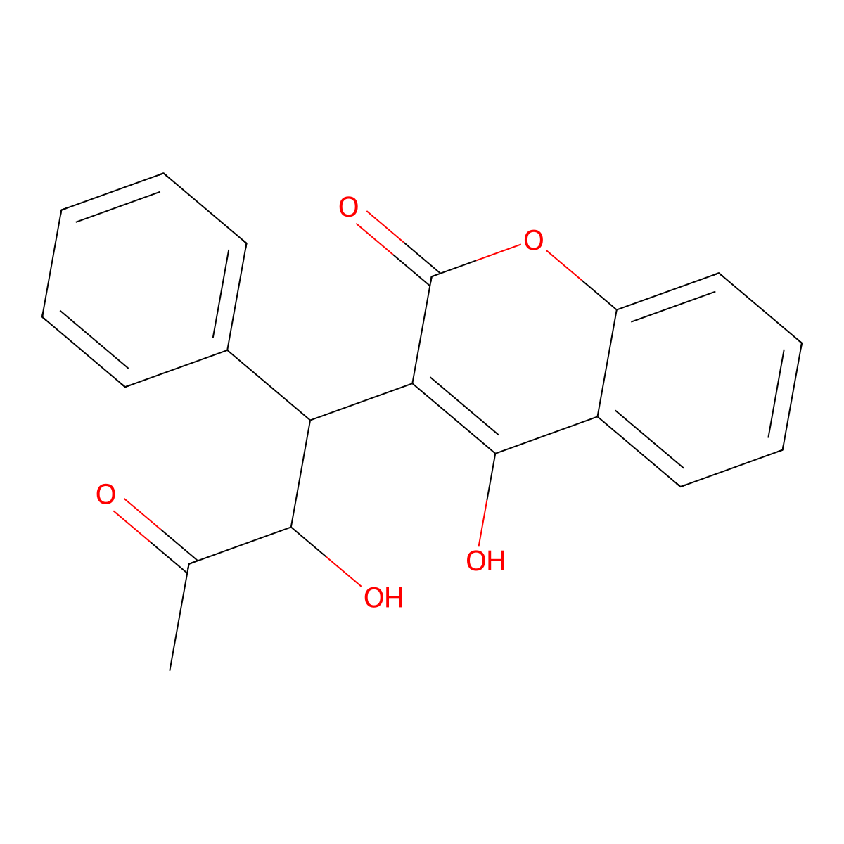 10-Hydroxywarfarin molecular structure, CAS 83219-99-2
