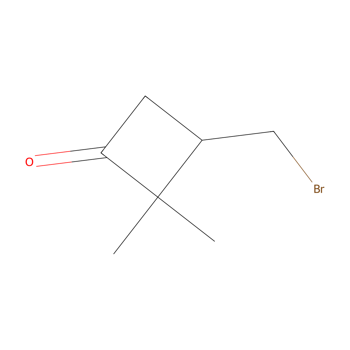3-(Bromomethyl)-2,2-dimethylcyclobutan-1-one molecular structure, CAS 83224-36-6