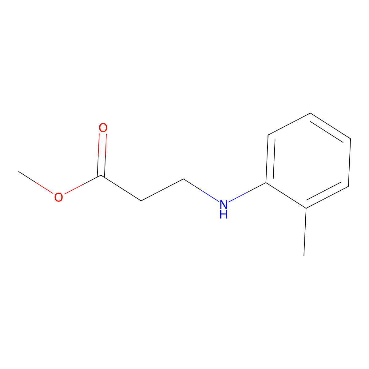 Methyl 3-[(2-methylphenyl)amino]propanoate molecular structure, CAS 83228-40-4