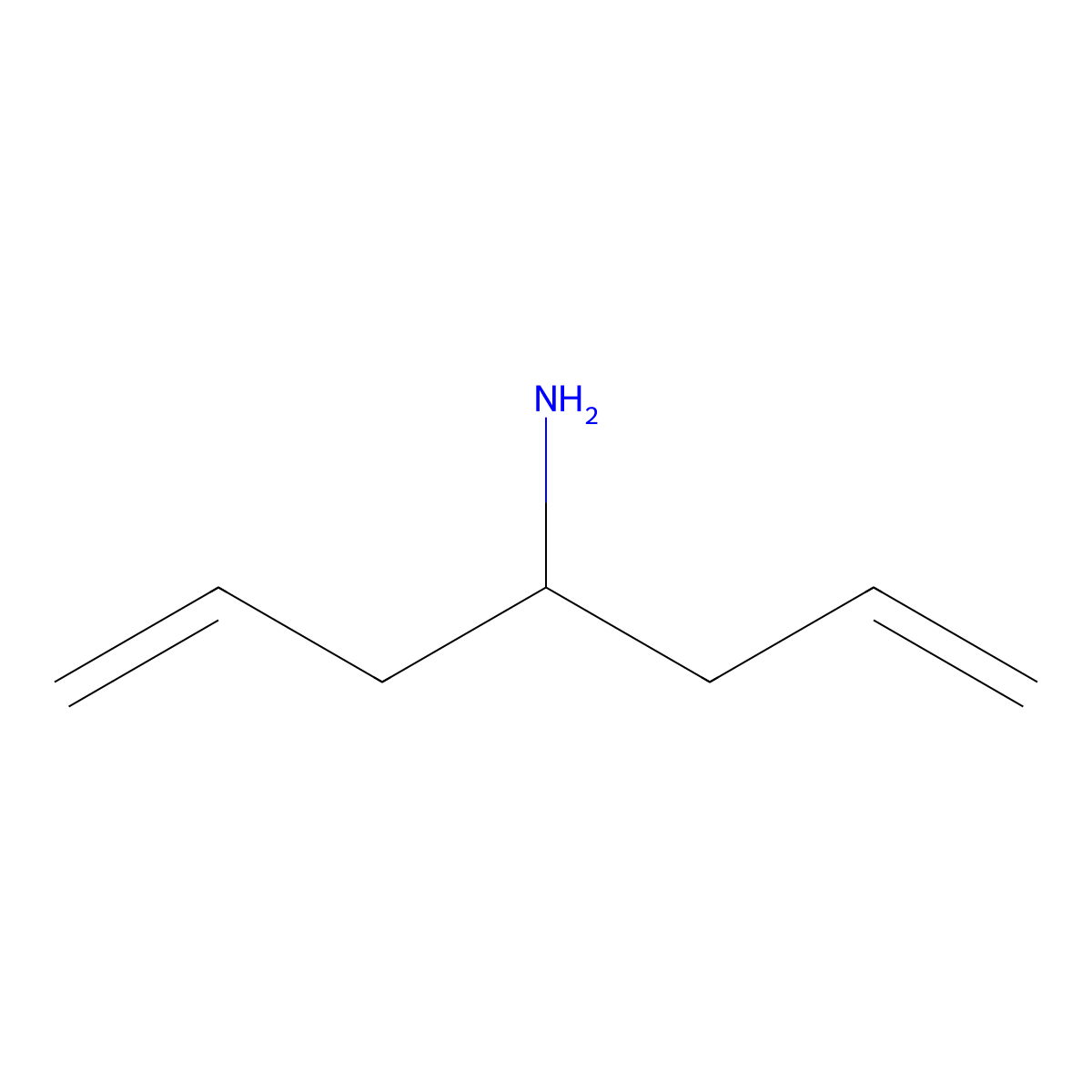 Hepta-1,6-dien-4-amine molecular structure, CAS 83234-92-8