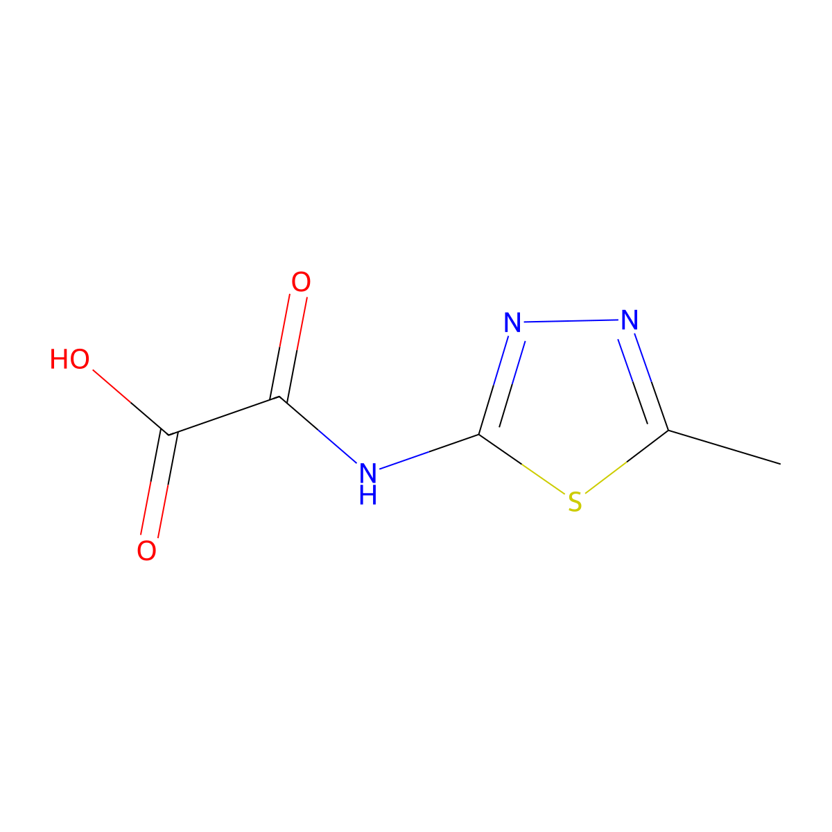 [(5-Methyl-1,3,4-thiadiazol-2-yl)amino](oxo)acetic acid molecular structure, CAS 83244-81-9