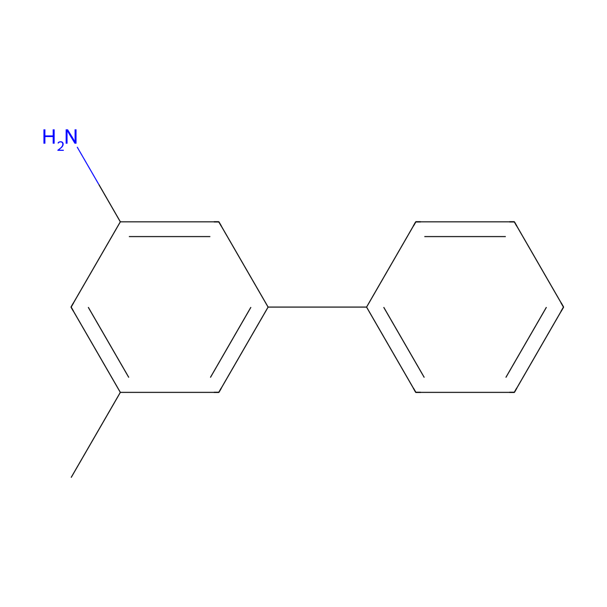 [1,1'-Biphenyl]-3-amine, 5-methyl- molecular structure, CAS 83245-91-4