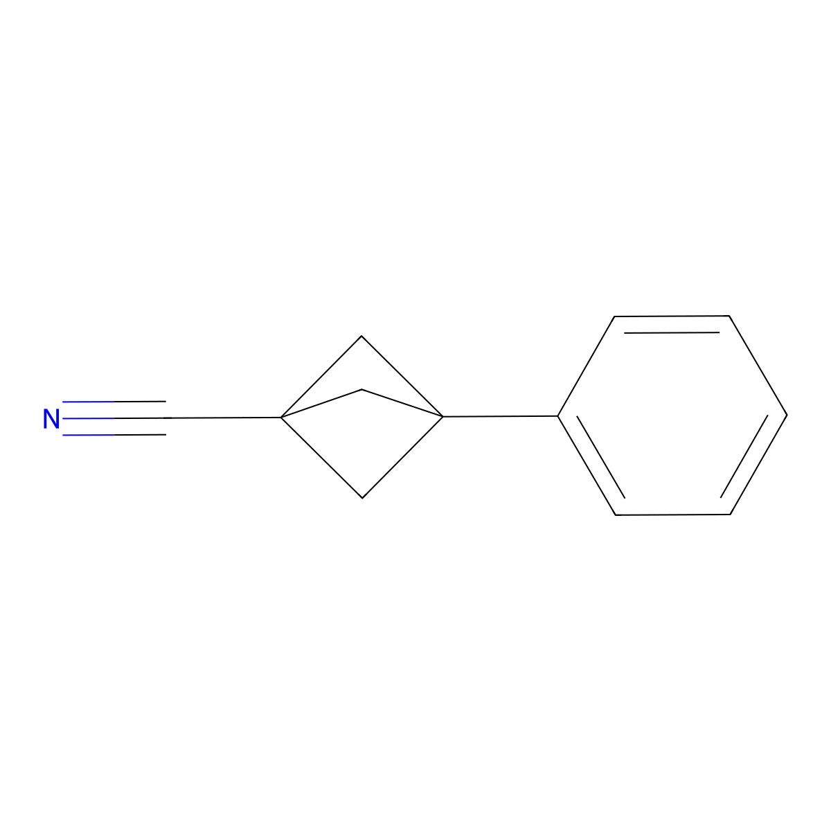 3-Phenylbicyclo[1.1.1]pentane-1-carbonitrile molecular structure, CAS 83249-01-8