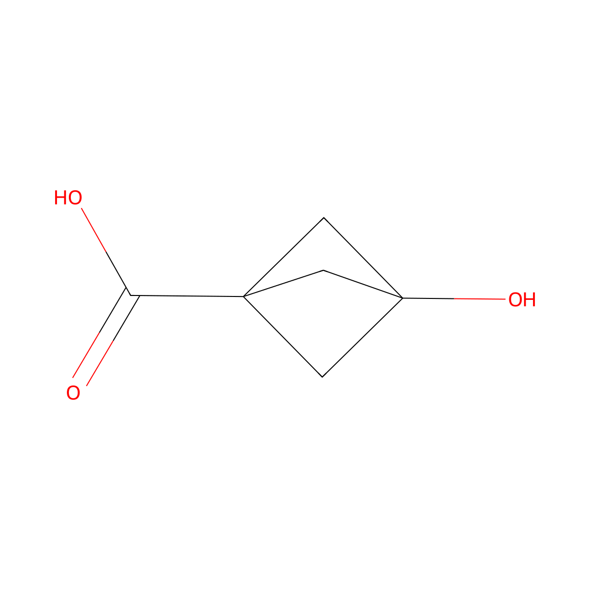 3-Hydroxybicyclo[1.1.1]pentane-1-carboxylic acid molecular structure, CAS 83249-08-5