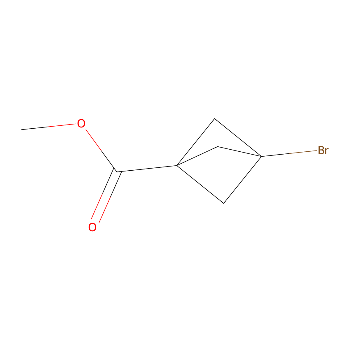 Methyl 3-bromobicyclo(1.1.1)pentane-1-carboxylate molecular structure, CAS 83249-14-3