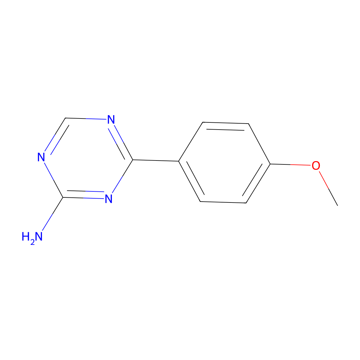4-(4-Methoxyphenyl)-1,3,5-triazin-2-amine molecular structure, CAS 83253-20-7