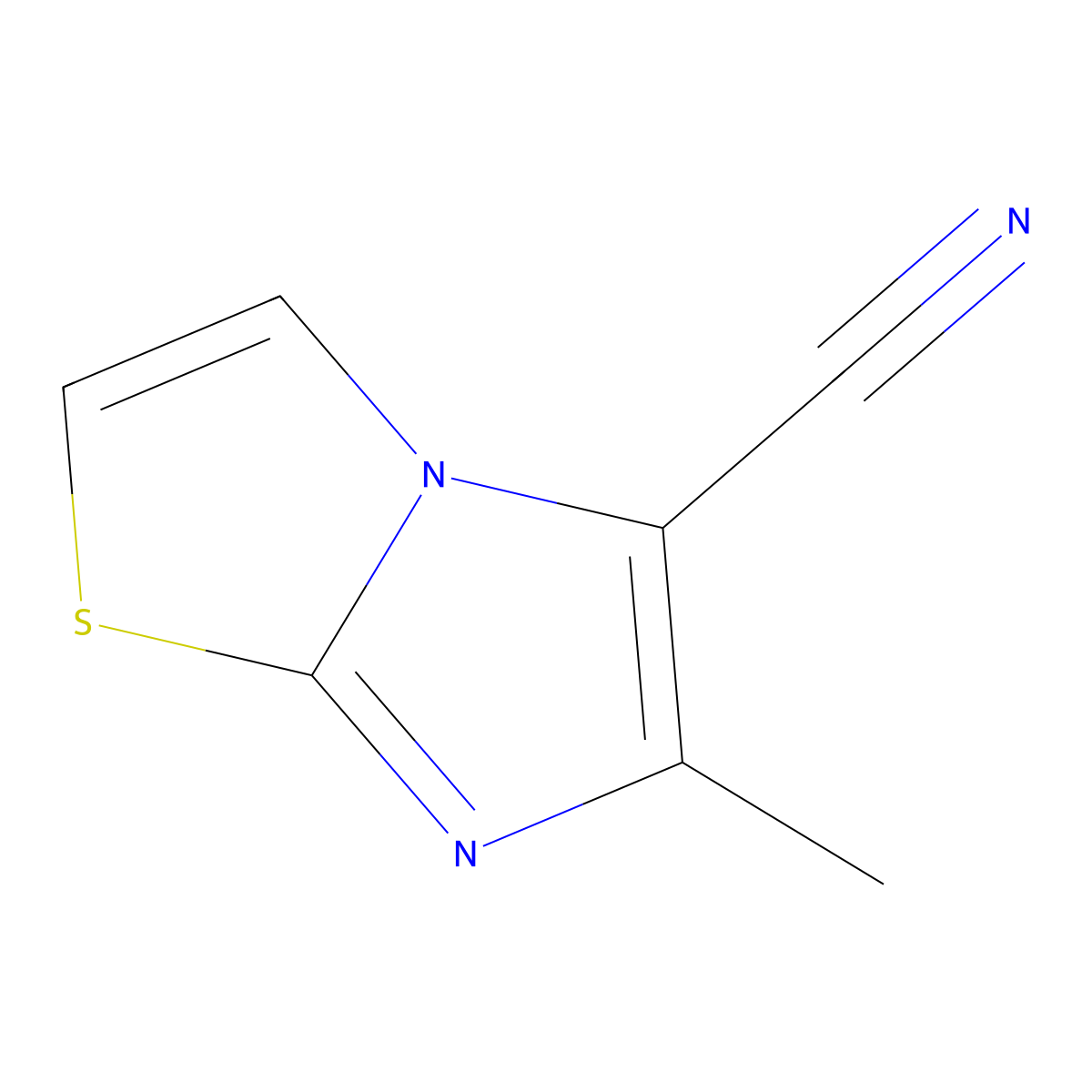6-Methylimidazo[2,1-b][1,3]thiazole-5-carbonitrile molecular structure, CAS 83253-34-3