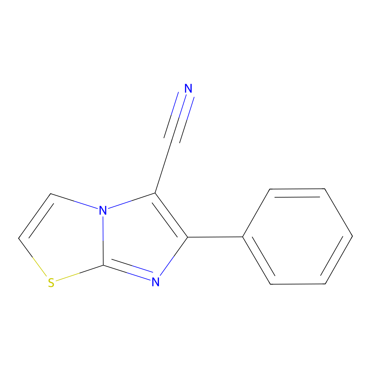 6-Phenylimidazo(2,1-b)thiazole-5-carbonitrile molecular structure, CAS 83253-35-4