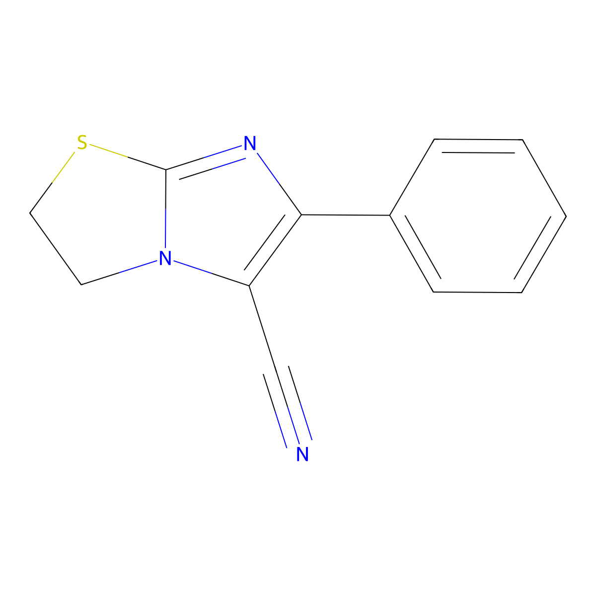 6-Phenyl-2,3-dihydroimidazo[2,1-b][1,3]thiazole-5-carbonitrile molecular structure, CAS 83253-38-7