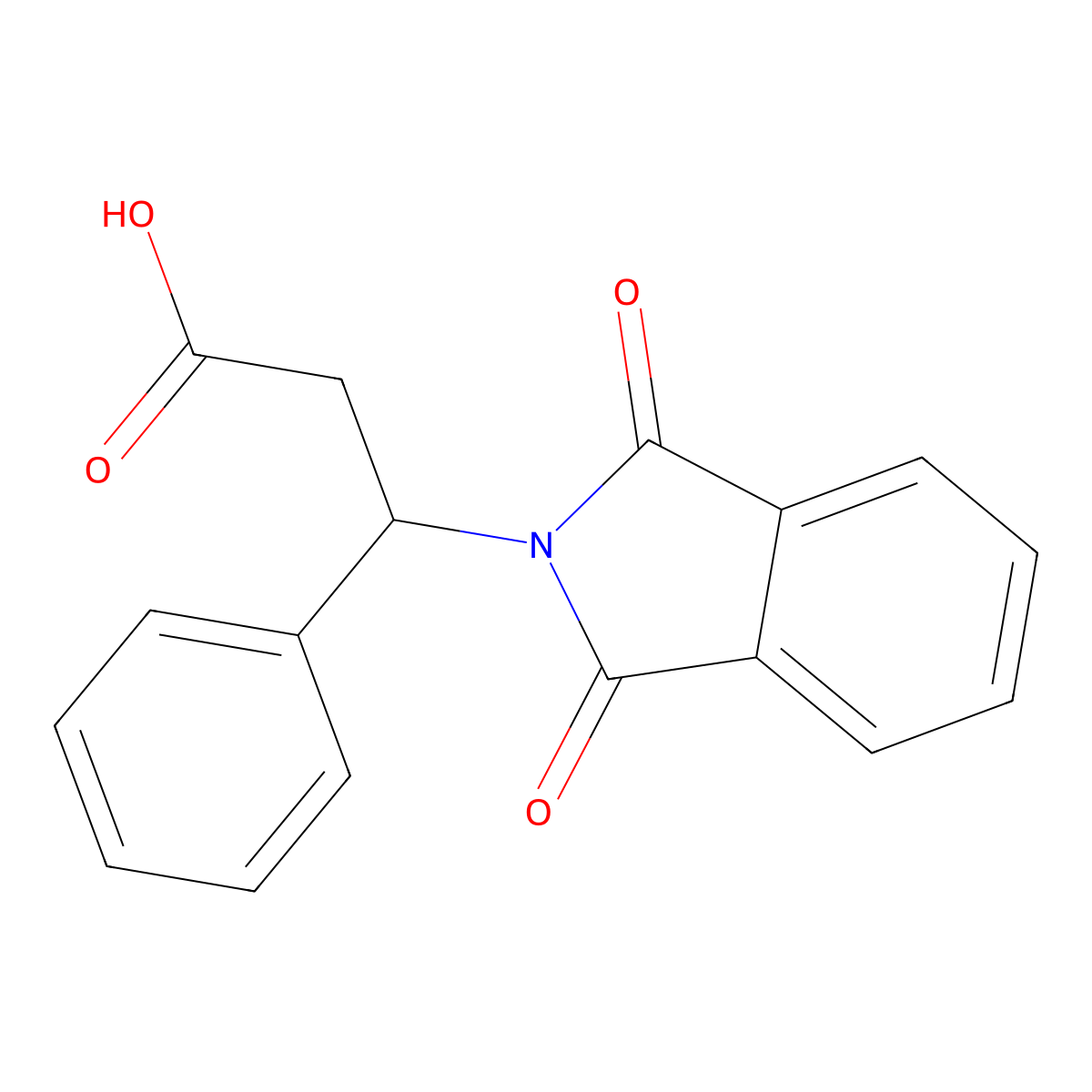 3-(1,3-dioxo-1,3-dihydro-2H-isoindol-2-yl)-3-phenylpropanoic acid molecular structure, CAS 83256-46-6