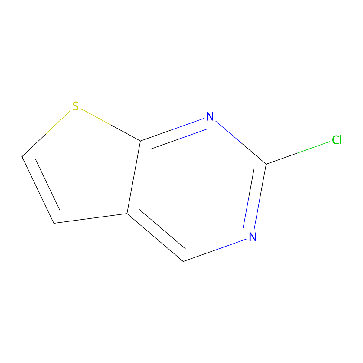 2-Chlorothieno[2,3-d]pyrimidine molecular structure, CAS 83259-30-7