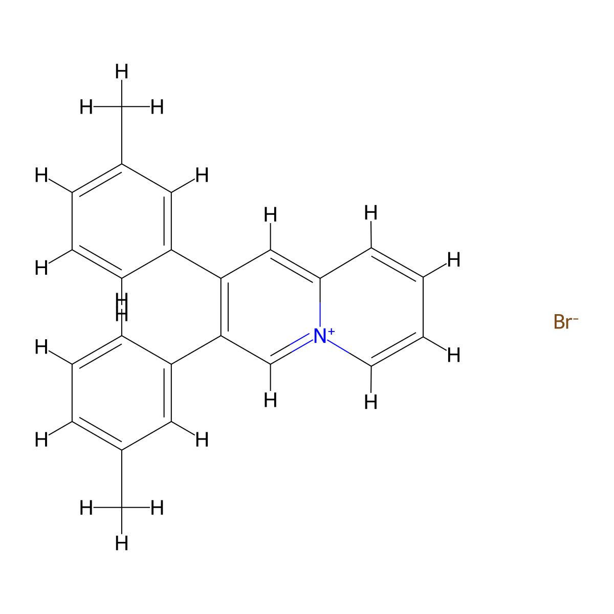 2,3-Bis(3-methylphenyl)quinolizin-5-ium bromide molecular structure, CAS 83260-58-6