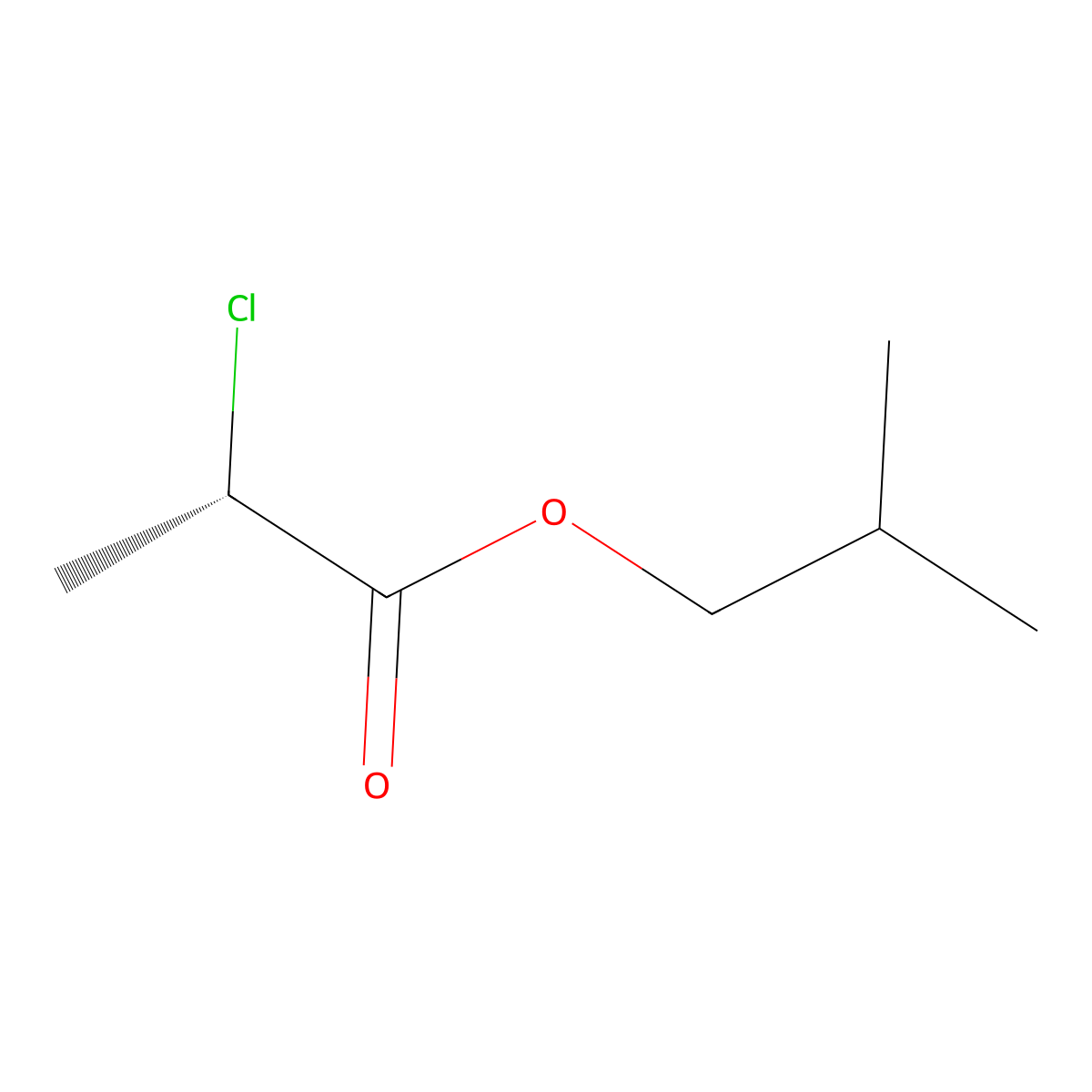 isobutyl (S)-2-chloropropionate molecular structure, CAS 83261-15-8