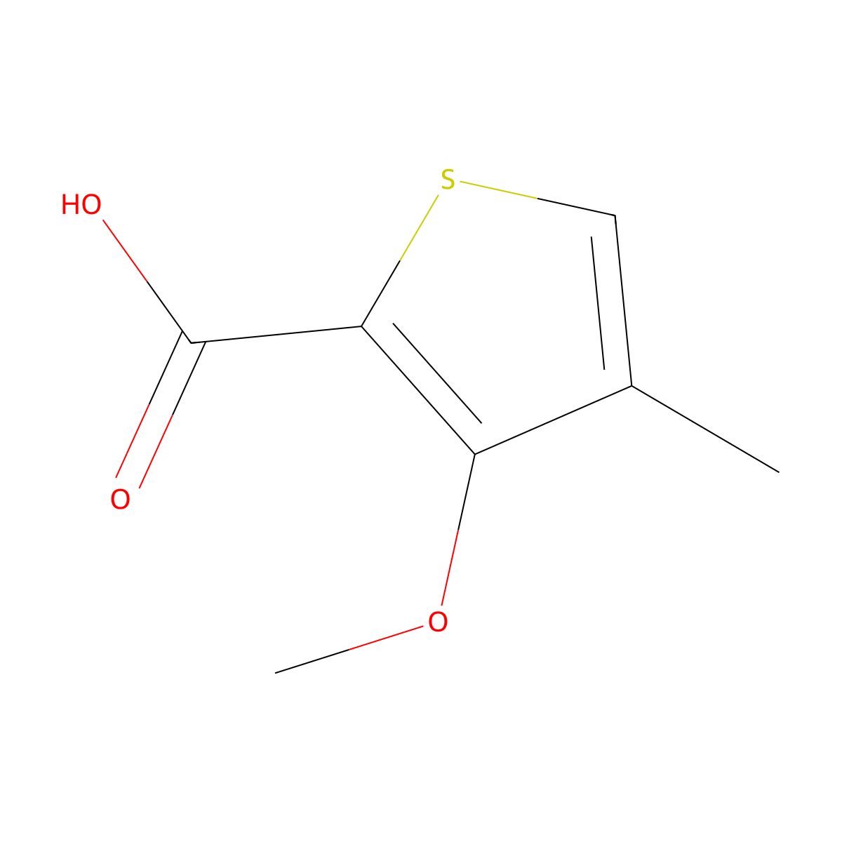 3-Methoxy-4-methylthiophene-2-carboxylic acid molecular structure, CAS 83261-25-0