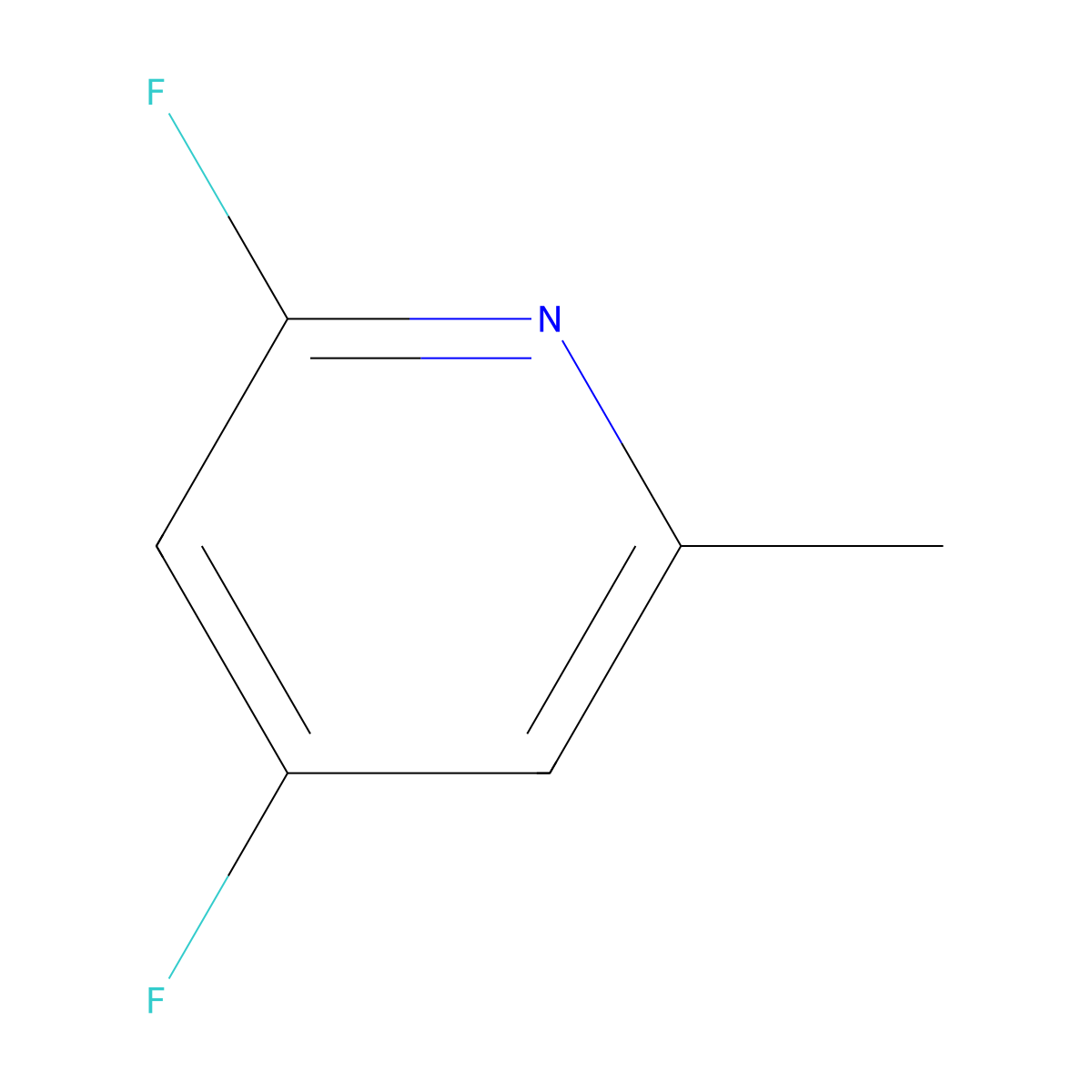 2,4-Difluoro-6-methylpyridine molecular structure, CAS 83261-73-8