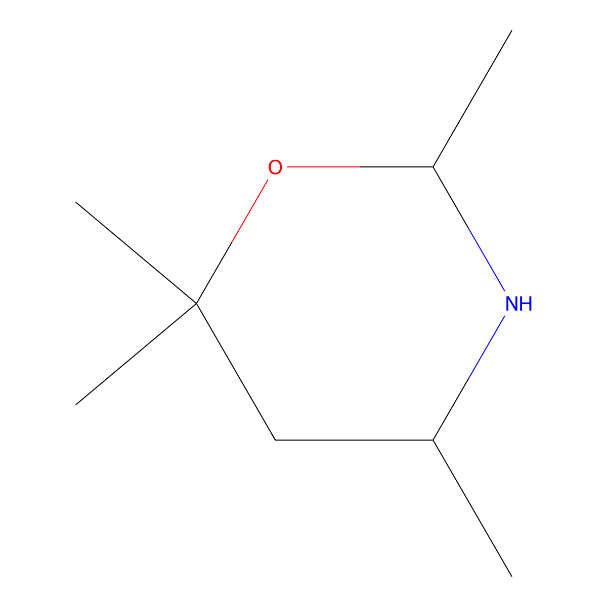 2,4,6,6-Tetramethyl-1,3-oxazinane molecular structure, CAS 83266-13-1