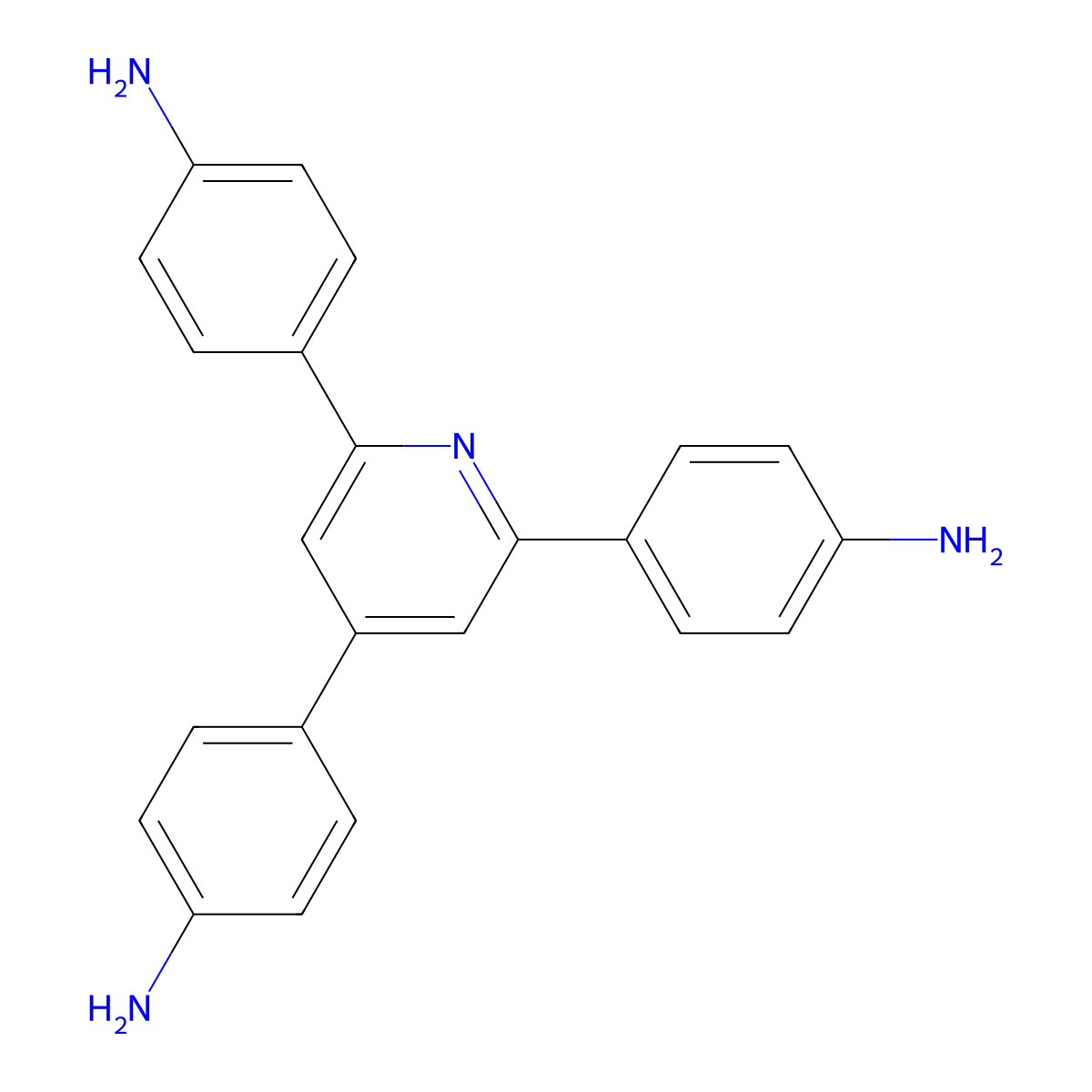 4,4',4''-(Pyridine-2,4,6-triyl)trianiline molecular structure, CAS 83266-97-1