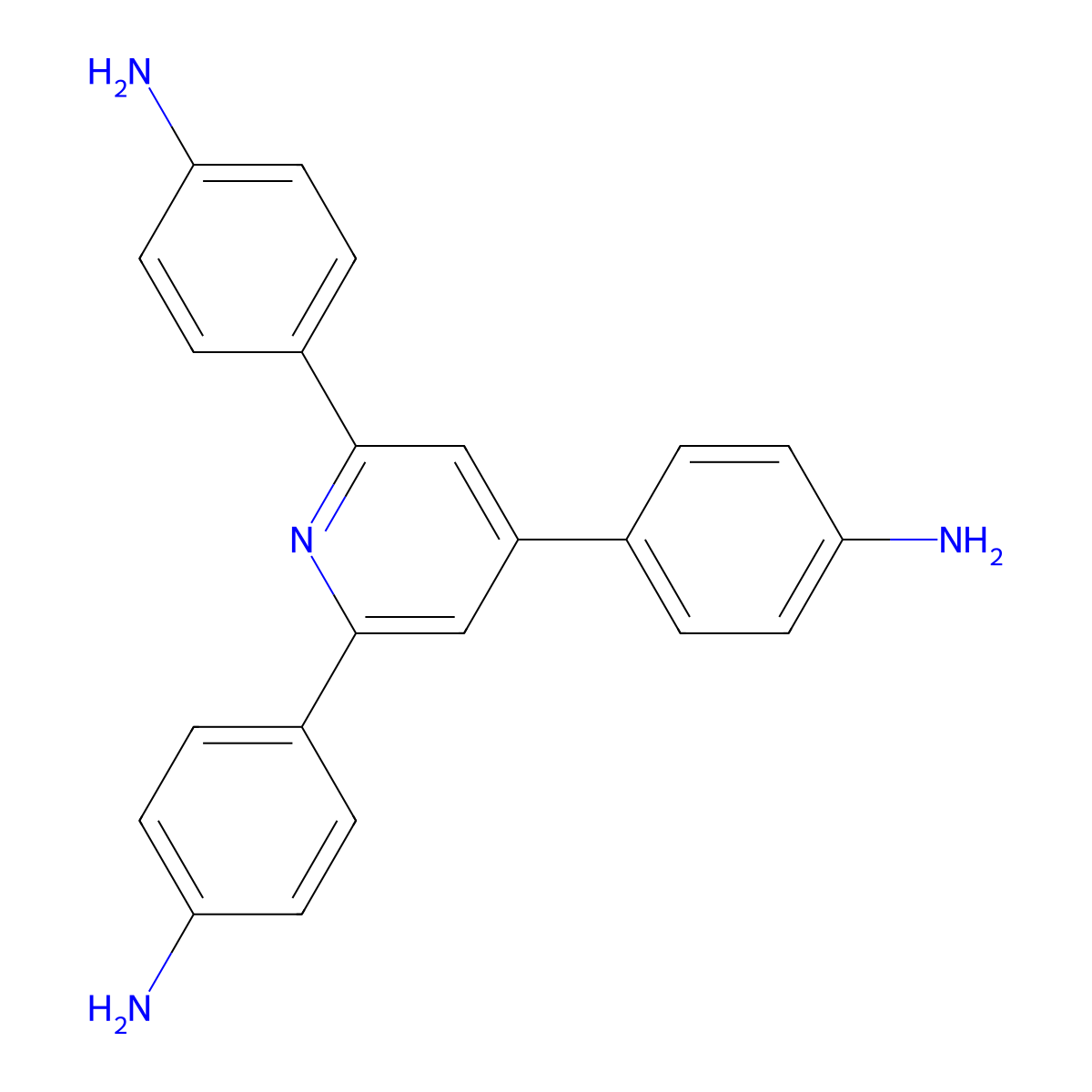 4,4',4''-(Pyridine-2,4,6-triyl)trianiline molecular structure, CAS 83266-97-1