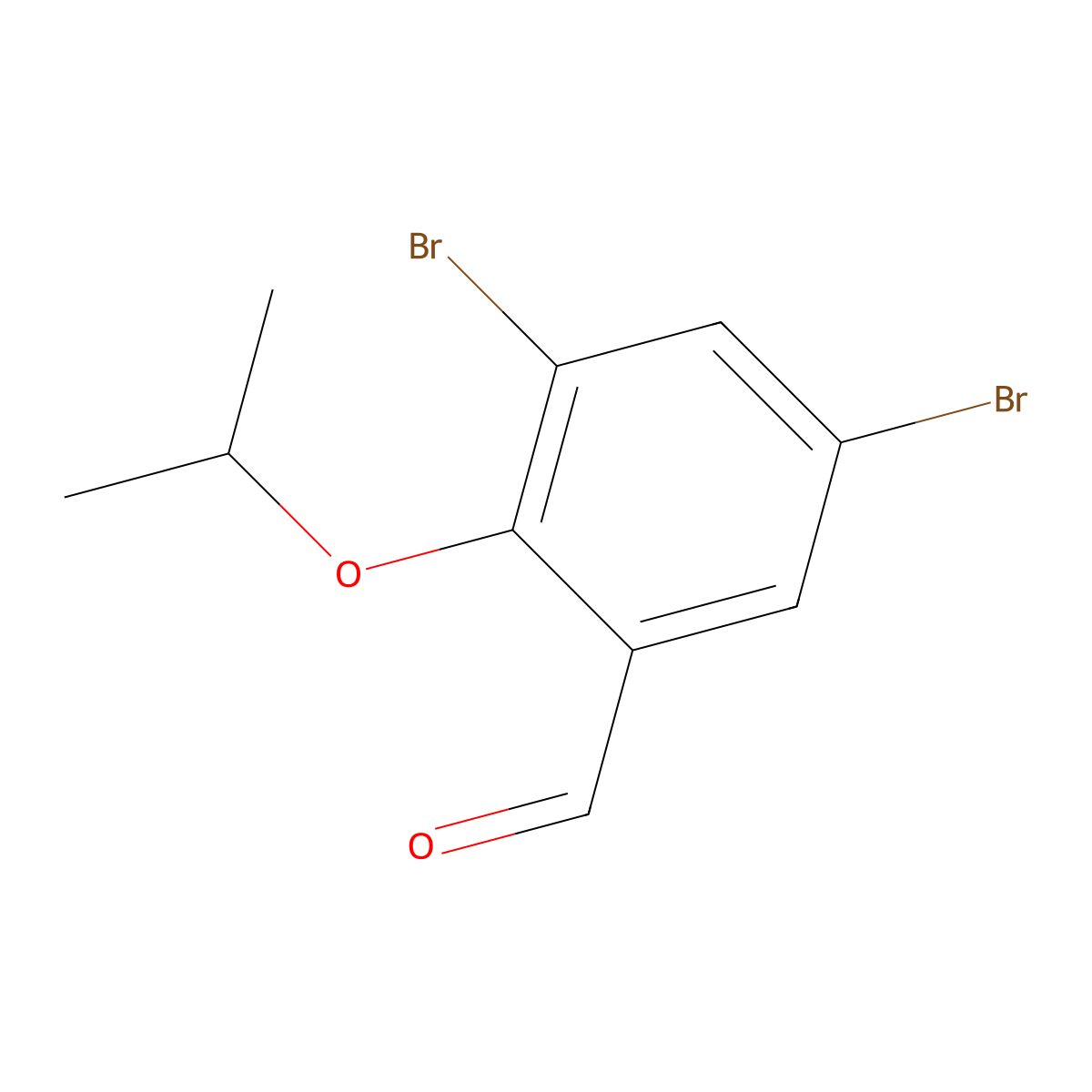 3,5-Dibromo-2-isopropoxybenzaldehyde molecular structure, CAS 832673-99-1