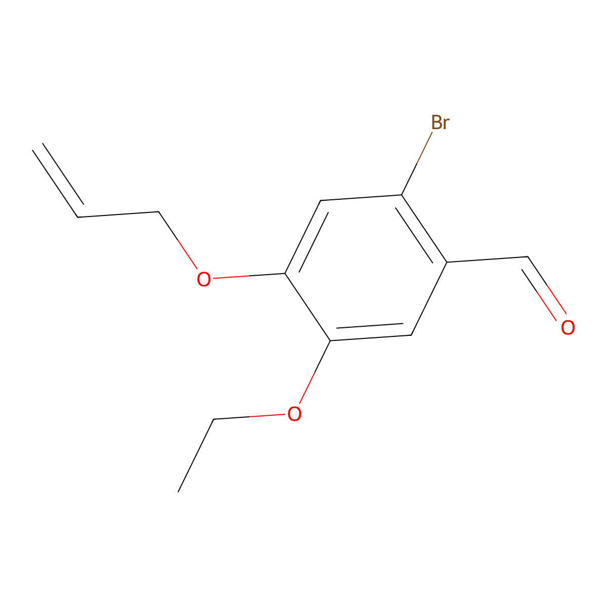 4-(Allyloxy)-2-bromo-5-ethoxybenzaldehyde molecular structure, CAS 832674-05-2