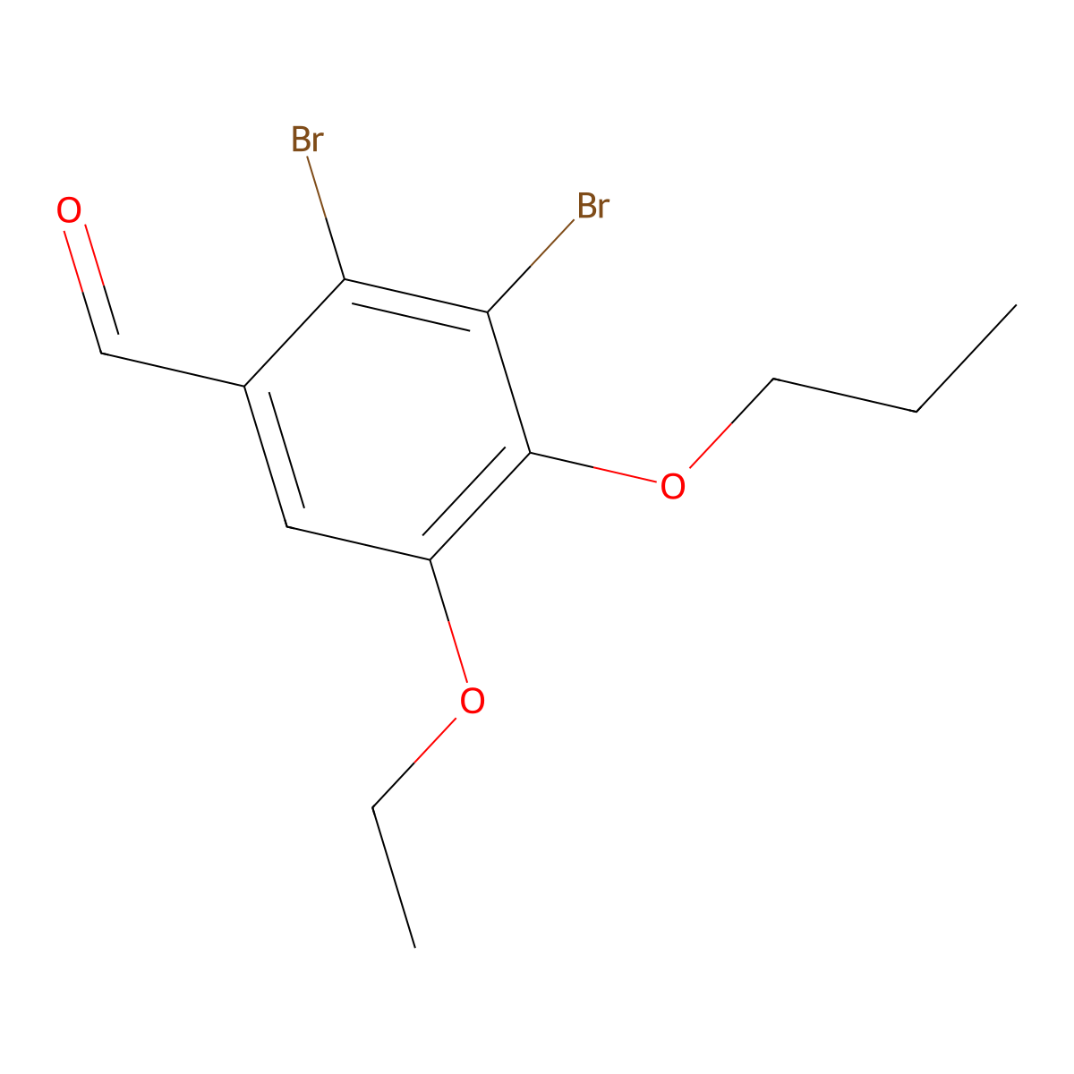 2,3-Dibromo-5-ethoxy-4-propoxybenzaldehyde molecular structure, CAS 832674-11-0
