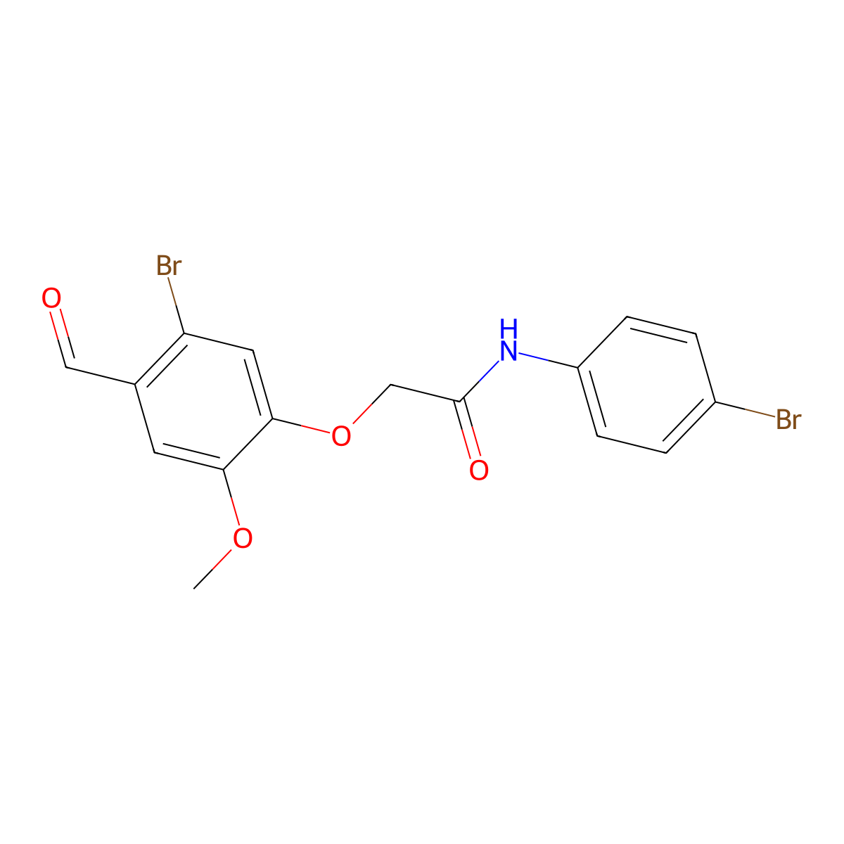 2-(5-bromo-4-formyl-2-methoxyphenoxy)-N-(4-bromophenyl)acetamide molecular structure, CAS 832674-16-5