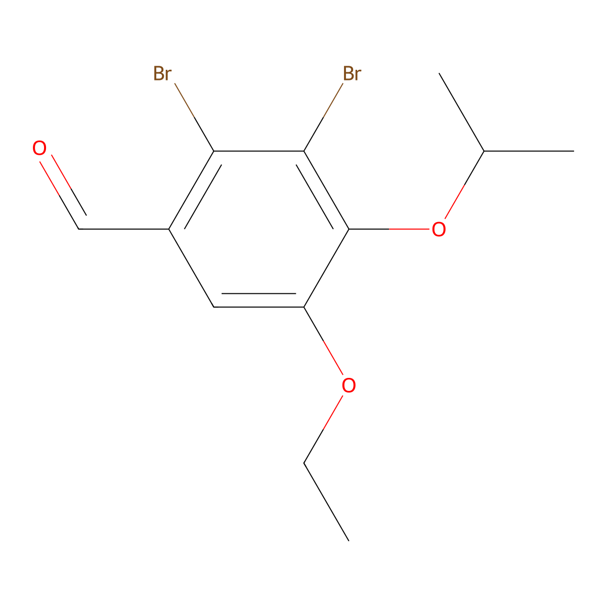 2,3-Dibromo-5-ethoxy-4-isopropoxybenzaldehyde molecular structure, CAS 832674-18-7