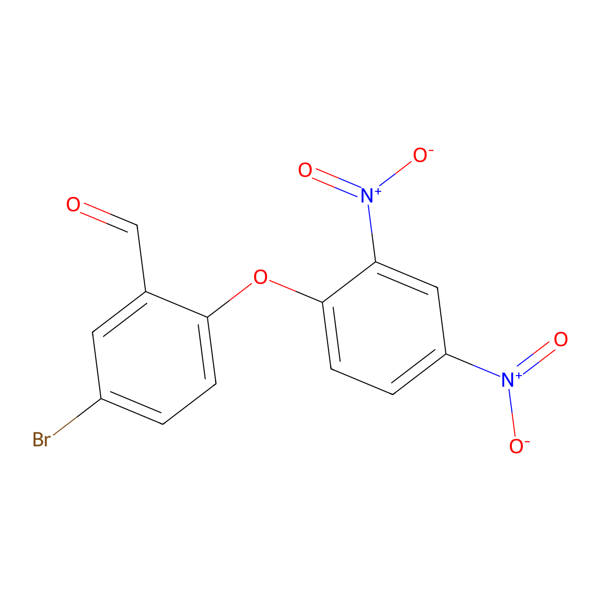 5-Bromo-2-(2,4-dinitrophenoxy)benzaldehyde molecular structure, CAS 832674-23-4