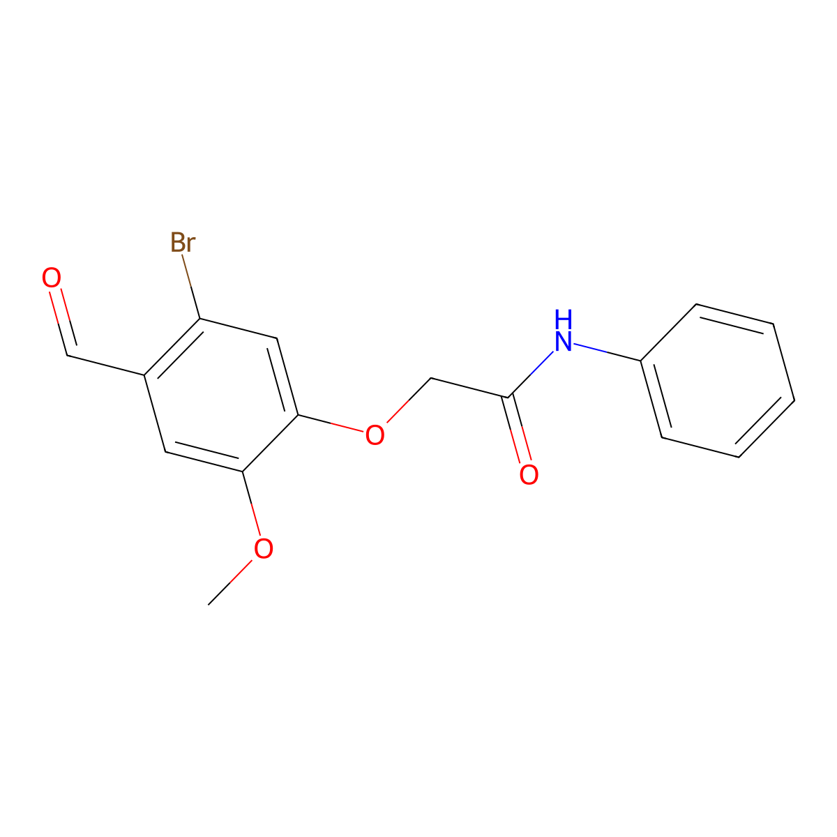 2-(5-bromo-4-formyl-2-methoxyphenoxy)-N-phenylacetamide molecular structure, CAS 832674-38-1