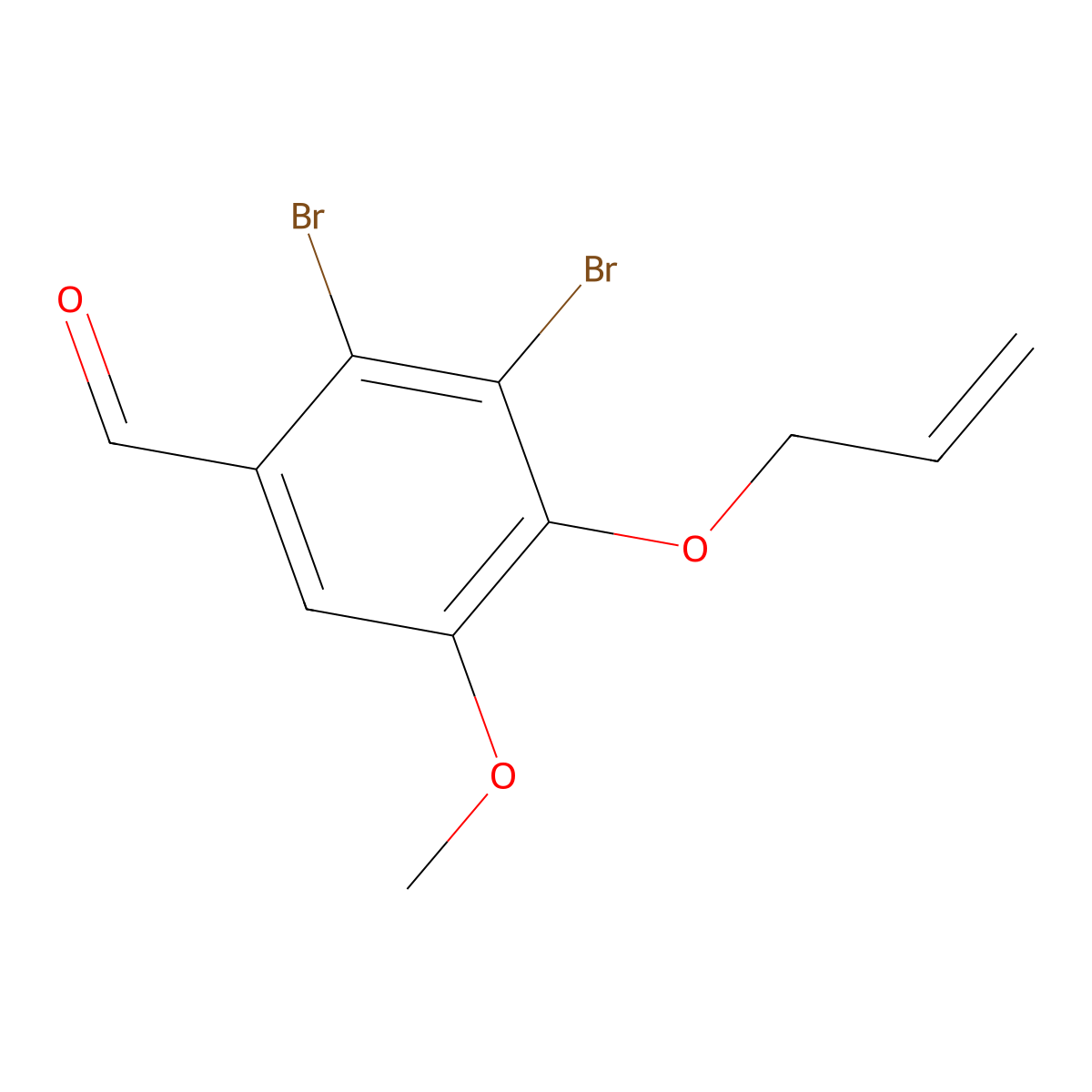 4-(Allyloxy)-2,3-dibromo-5-methoxybenzaldehyde molecular structure, CAS 832674-39-2