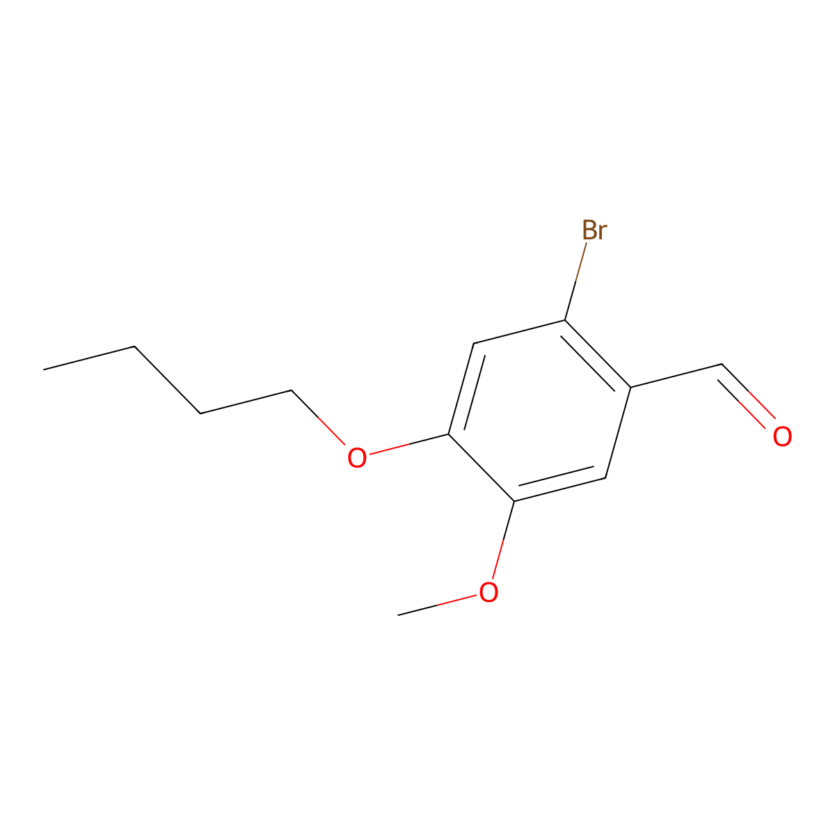 2-Bromo-4-butoxy-5-methoxybenzaldehyde molecular structure, CAS 832674-57-4