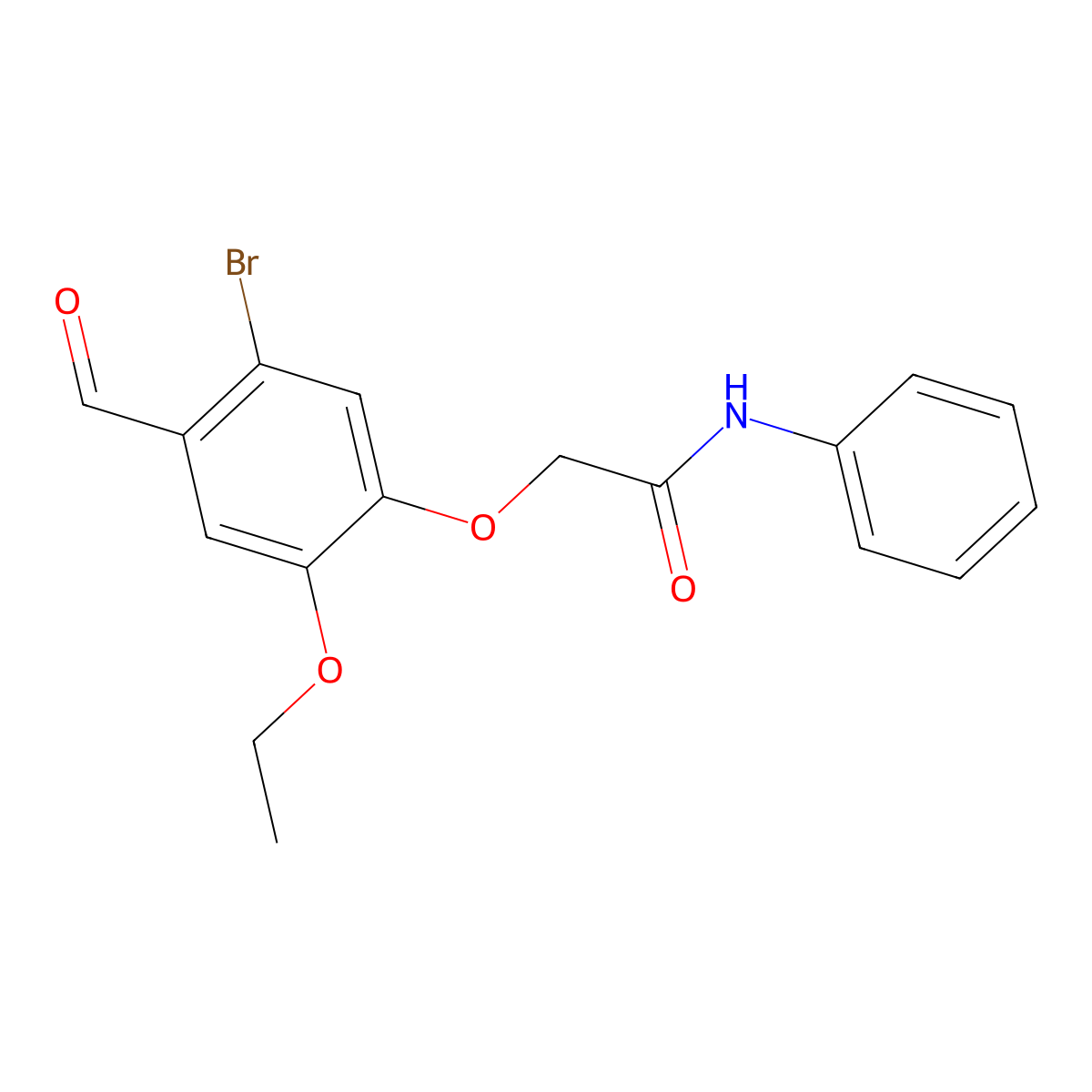 2-(5-bromo-2-ethoxy-4-formylphenoxy)-N-phenylacetamide molecular structure, CAS 832674-58-5