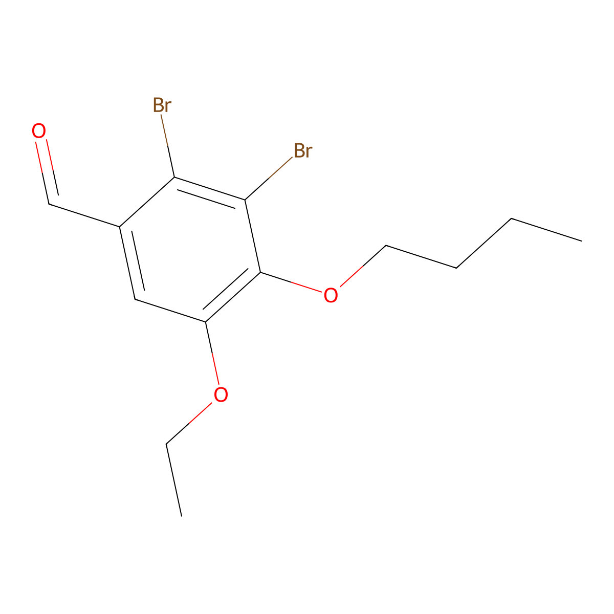2,3-Dibromo-4-butoxy-5-ethoxybenzaldehyde molecular structure, CAS 832674-62-1