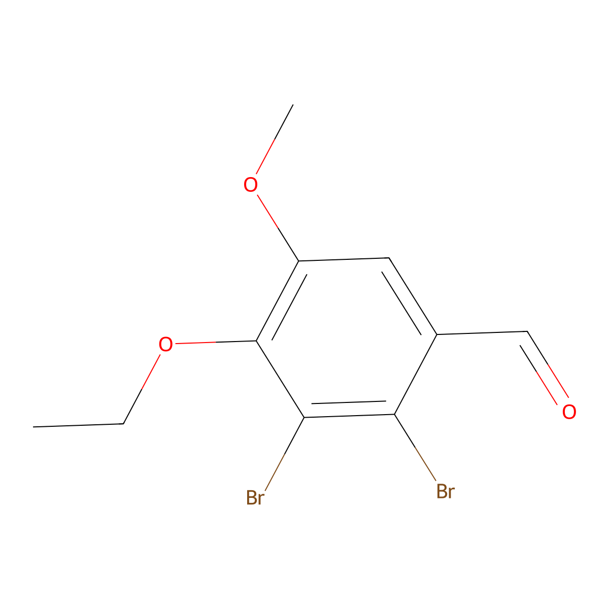 2,3-Dibromo-4-ethoxy-5-methoxybenzaldehyde molecular structure, CAS 832674-65-4