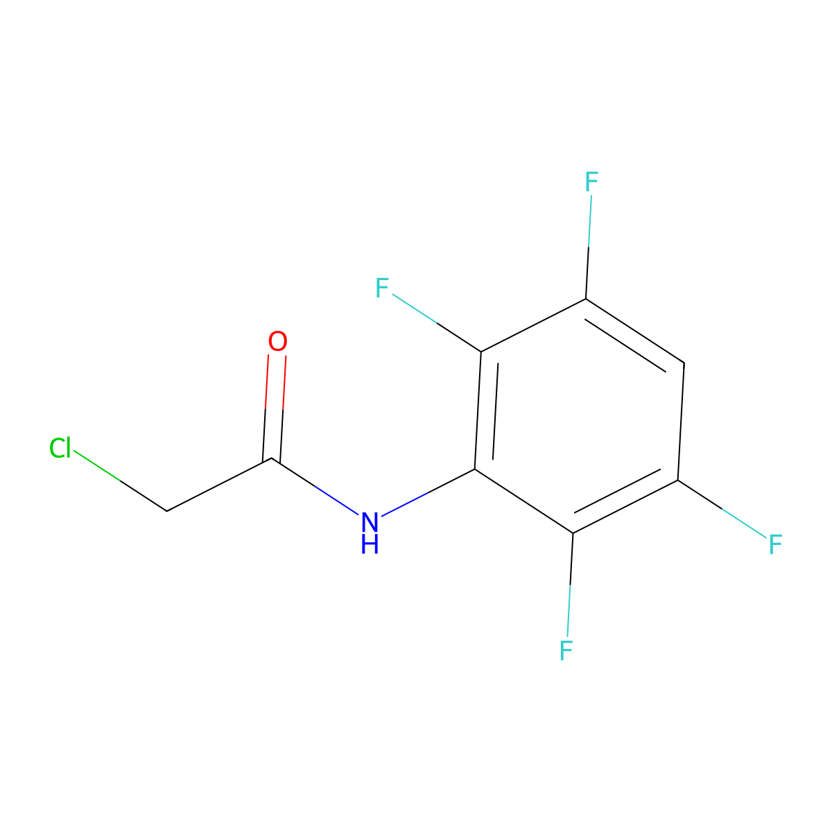 2-chloro-N-(2,3,5,6-tetrafluorophenyl)acetamide molecular structure, CAS 832675-11-3