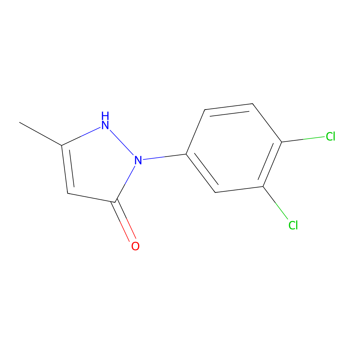 2-(3,4-dichlorophenyl)-5-methyl-1,2-dihydro-3H-pyrazol-3-one molecular structure, CAS 832676-65-0