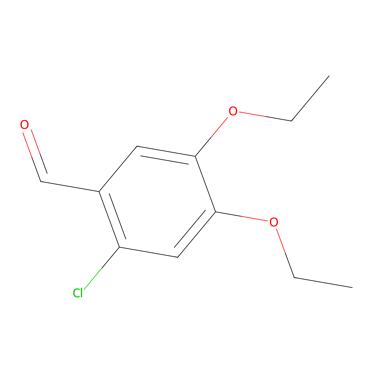 2-Chloro-4,5-diethoxybenzaldehyde molecular structure, CAS 832677-75-5
