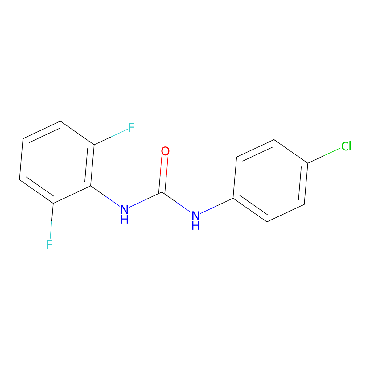 1-(4-Chlorophenyl)-3-(2,6-difluorophenyl)urea molecular structure, CAS 832678-55-4