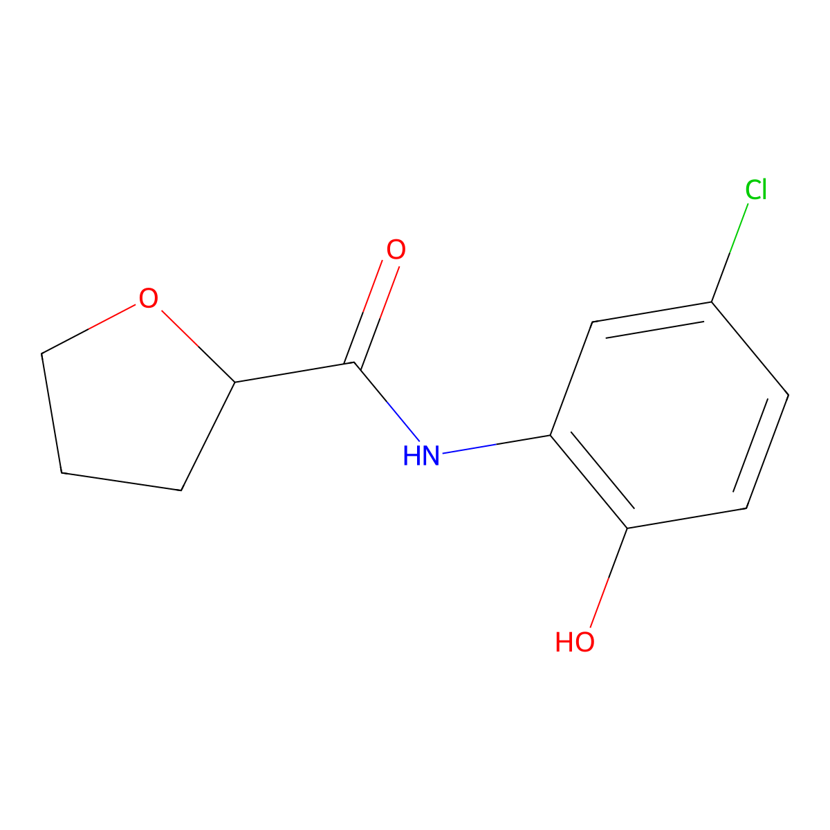 N-(5-chloro-2-hydroxyphenyl)tetrahydrofuran-2-carboxamide molecular structure, CAS 832678-83-8