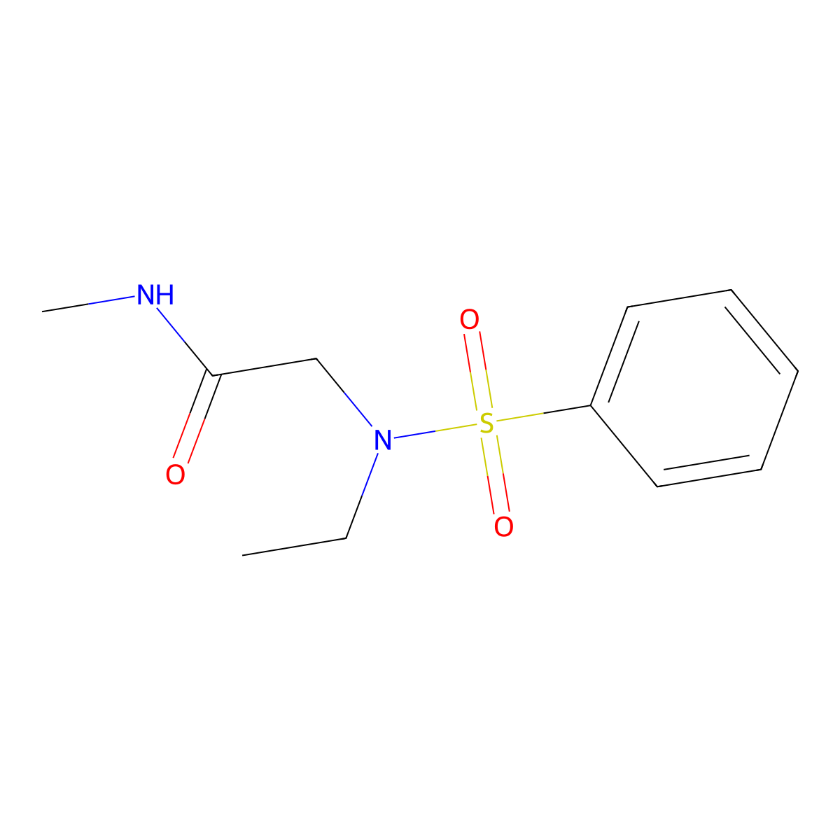 2-[benzenesulfonyl(ethyl)amino]-N-methylacetamide molecular structure, CAS 832678-84-9
