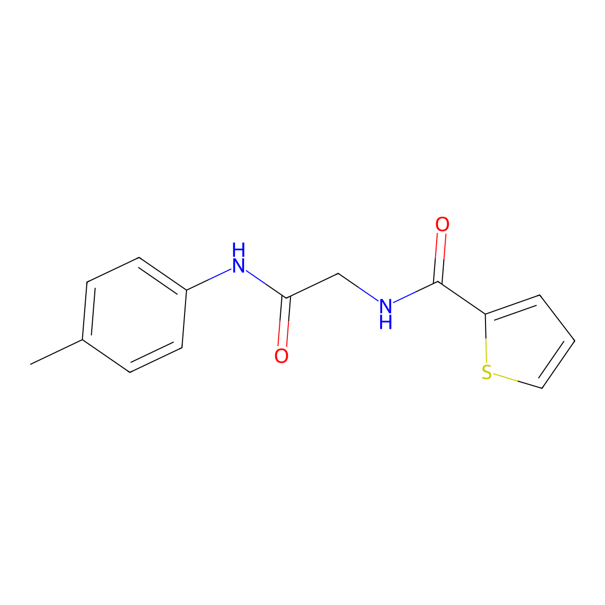 N-[2-(4-methylanilino)-2-oxoethyl]thiophene-2-carboxamide molecular structure, CAS 832679-22-8