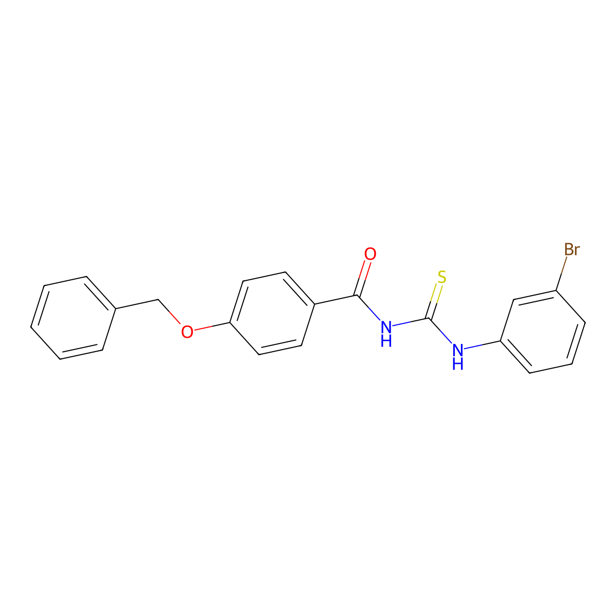 N-[(3-bromophenyl)carbamothioyl]-4-phenylmethoxybenzamide molecular structure, CAS 832679-29-5