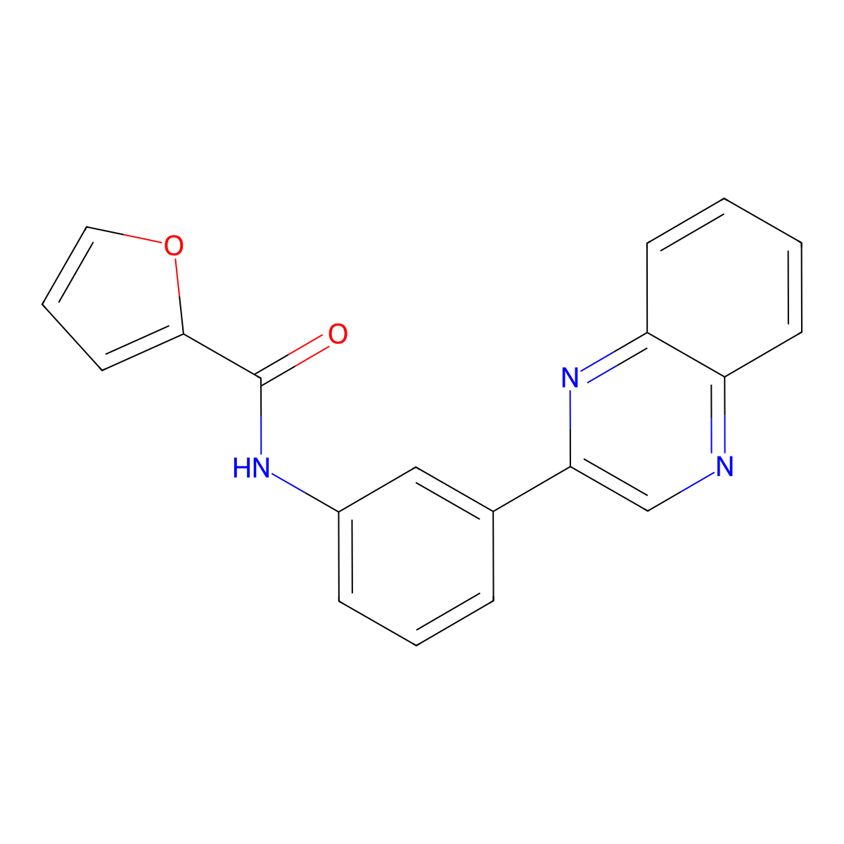 N-[3-(2-quinoxalinyl)phenyl]-2-furamide molecular structure, CAS 832679-46-6