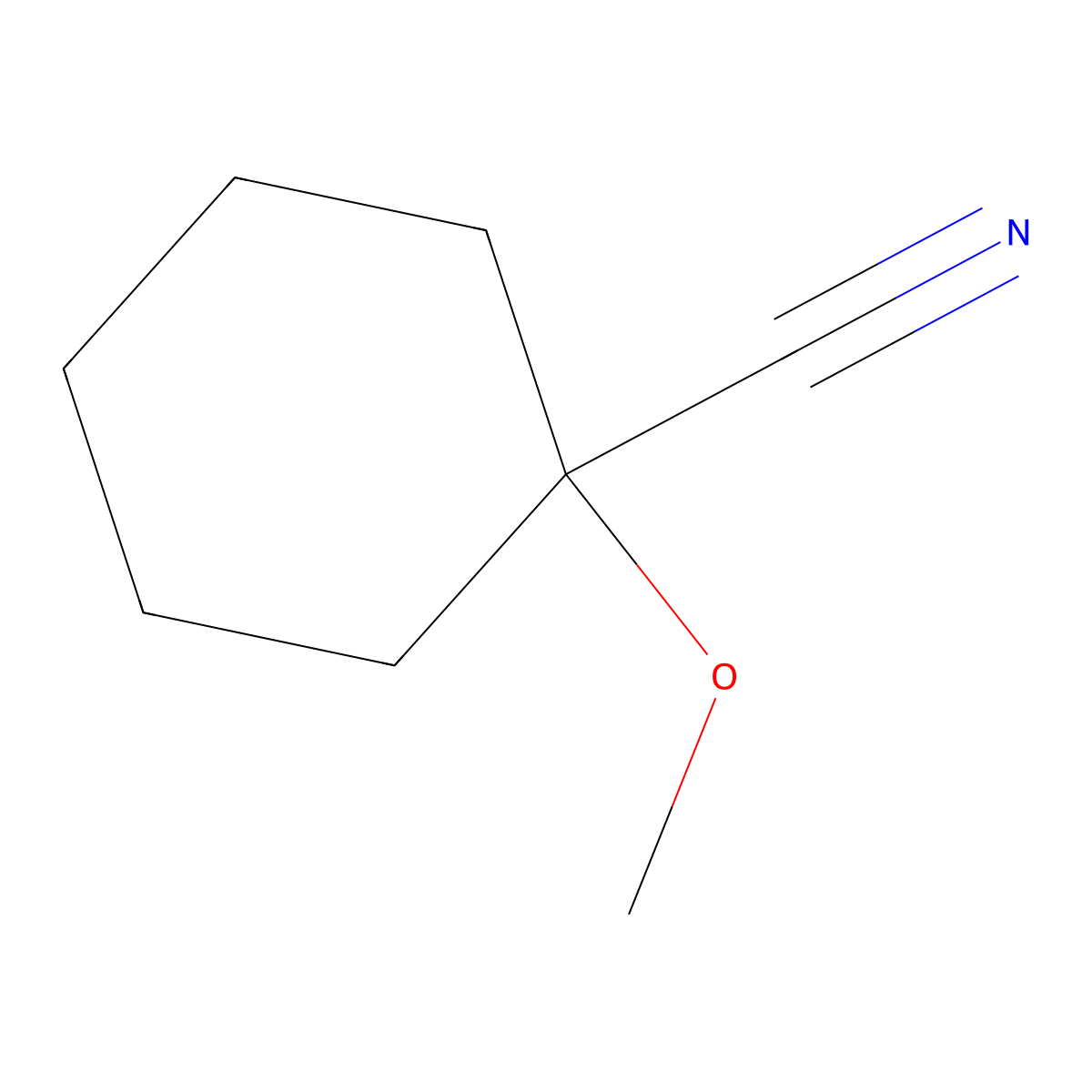 1-Methoxycyclohexane-1-carbonitrile molecular structure, CAS 83268-57-9
