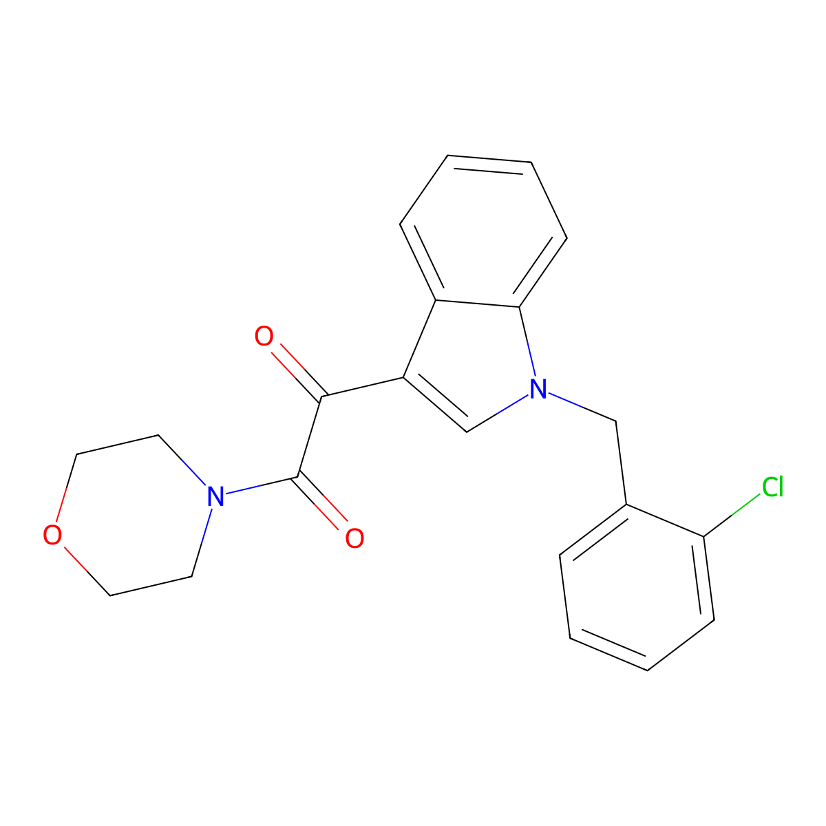 1-[1-[(2-Chlorophenyl)methyl]indol-3-yl]-2-morpholin-4-ylethane-1,2-dione molecular structure, CAS 832680-36-1
